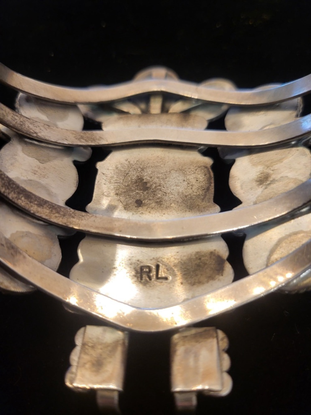 Signed/Sterling Authentic Turquoise Kachina Cuff - Picture 13 of 16